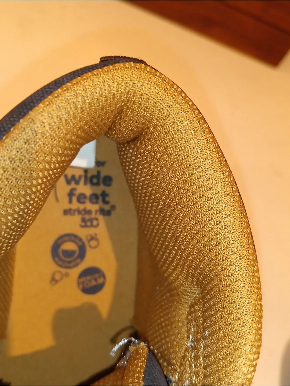 Stride Rite 360 Kids Navy and Brown High-Top Sneaker